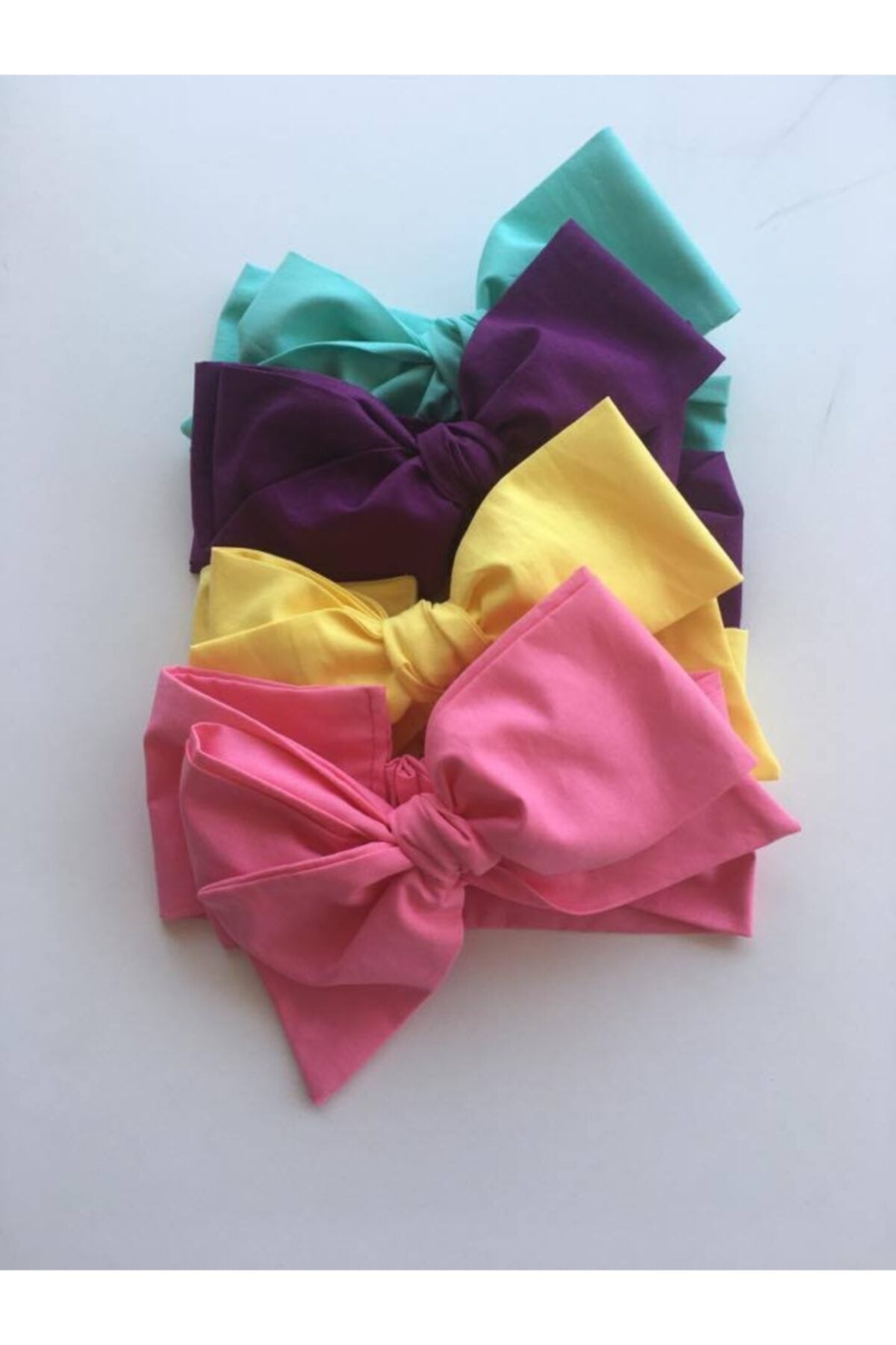 Bebek 4lü Fiyonklu Bağlamalı Saç Bandı Set 4 Adet